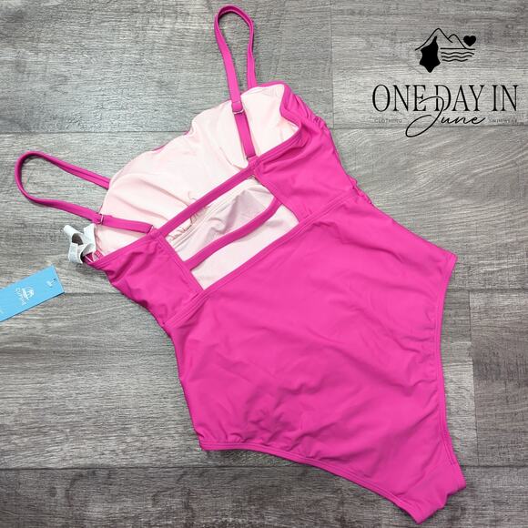 Cupshe Straight Neck Tummy Control One Piece Swimsuit Size S - Picture 7 of 7